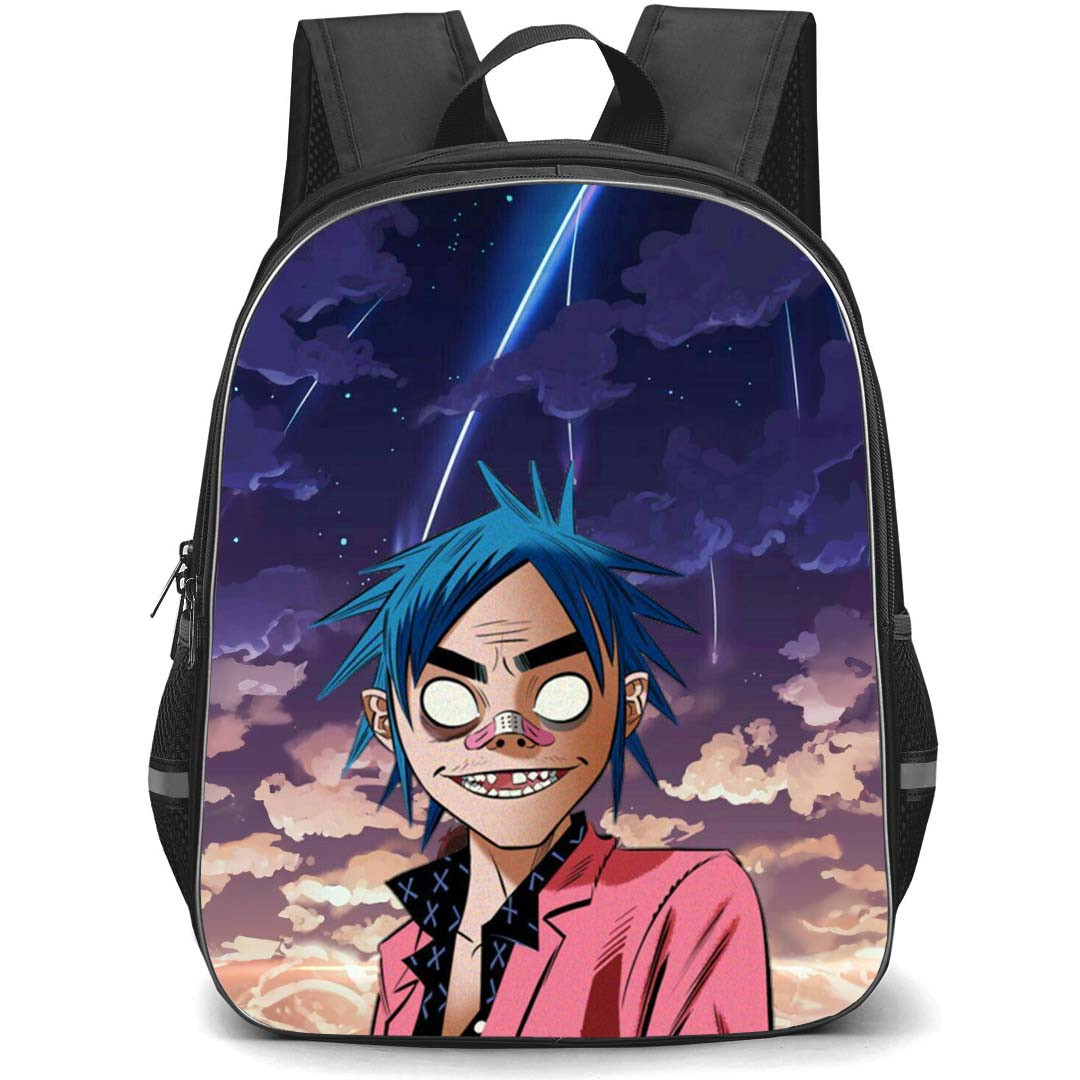 Gorillaz Backpack StudentPack - Gorillaz 2D White Eye Portrait Art Poster