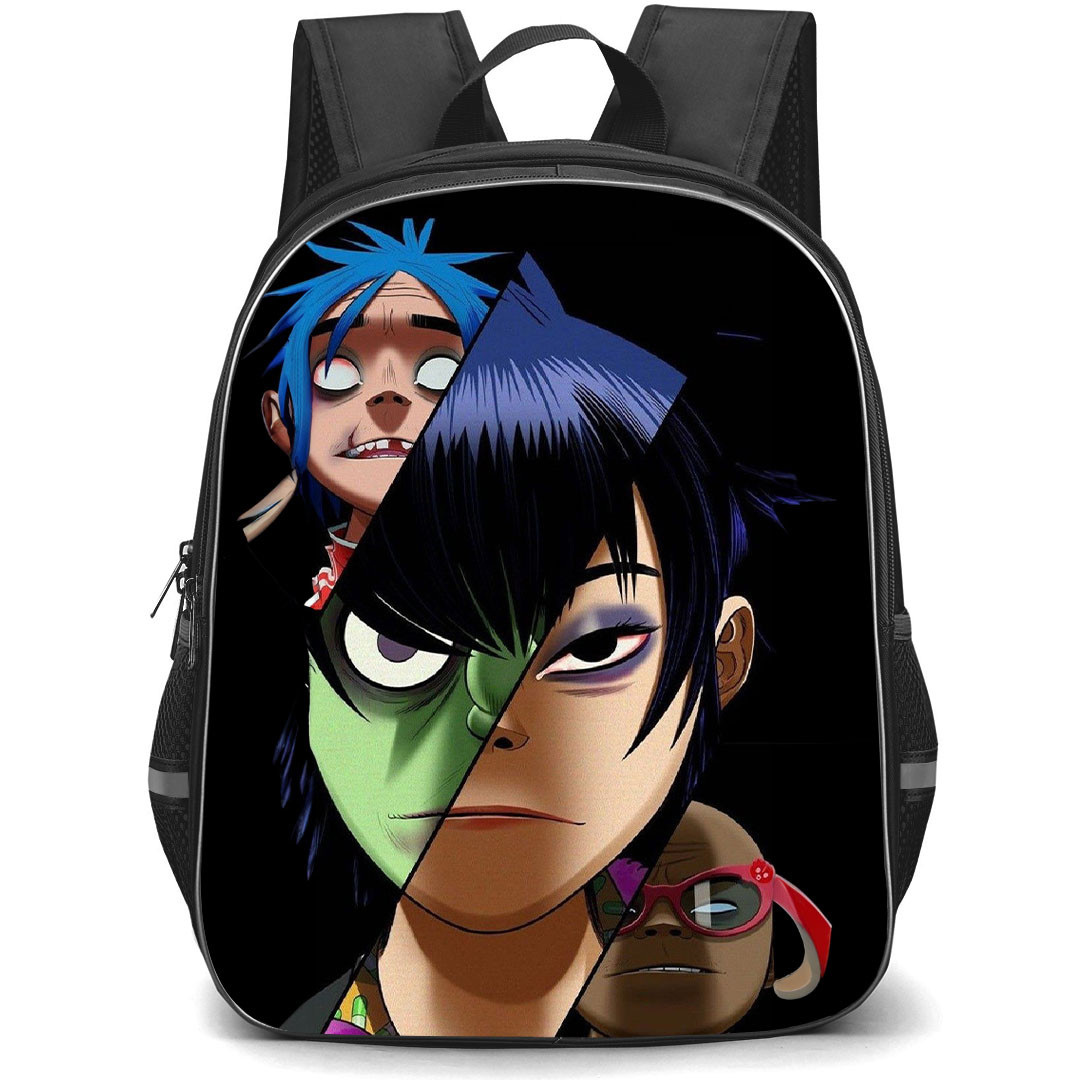 Gorillaz Backpack StudentPack - Gorillaz Damon Albarn Illustration Art Poster