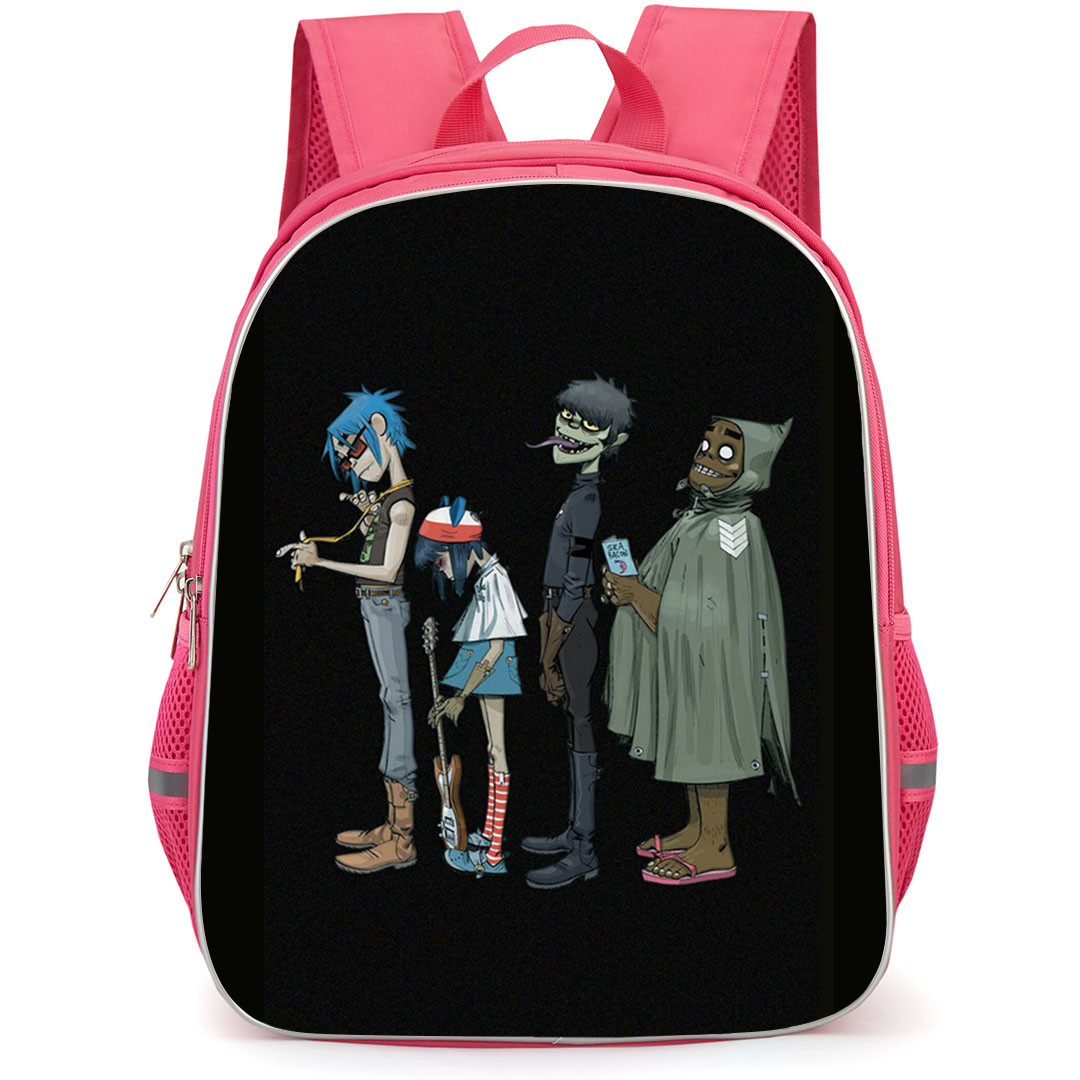 Gorillaz Backpack StudentPack - Gorillaz Members Standing Portrait On Black Background
