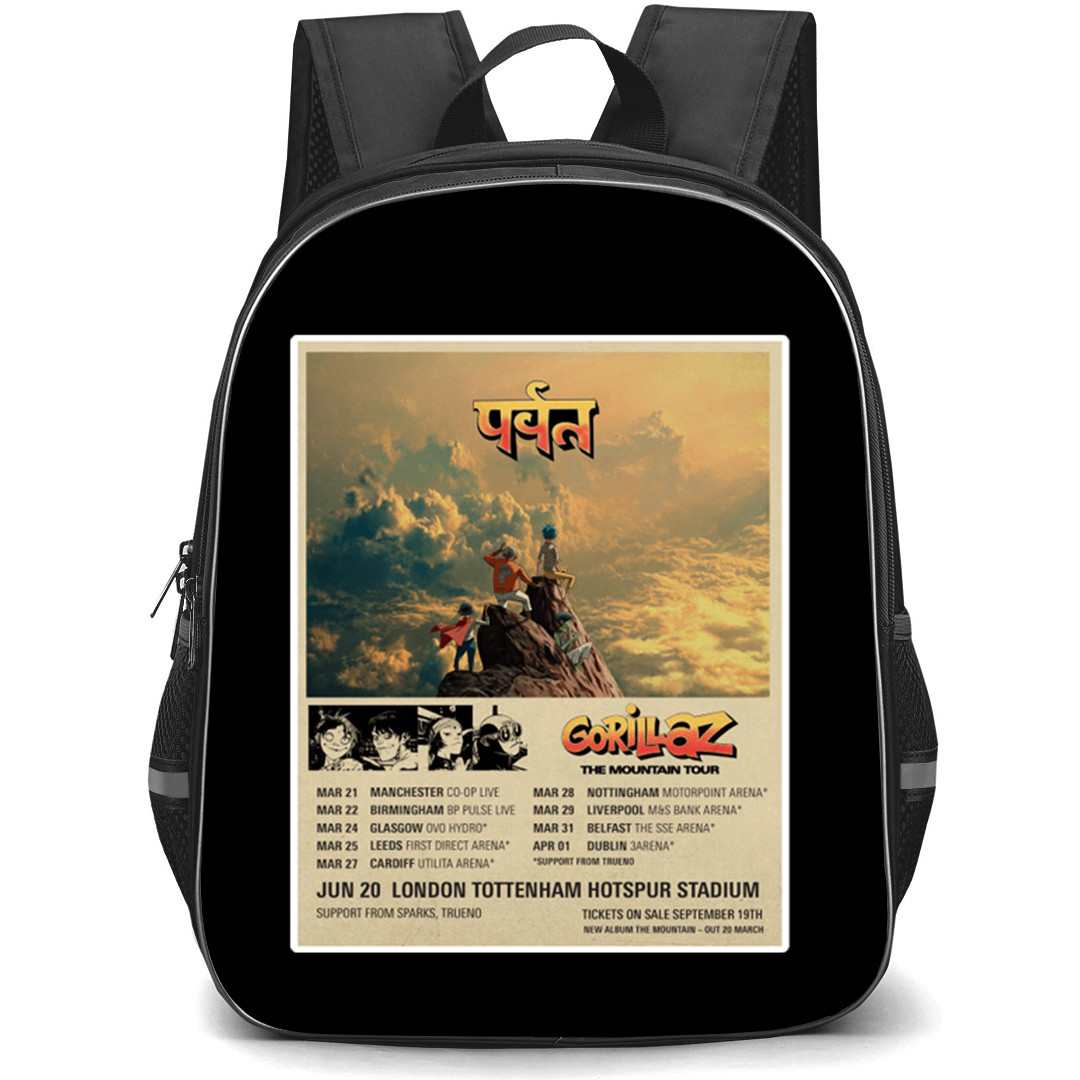 Gorillaz Backpack School Bag StudentPack - Gorillaz Mountain Tour Poster