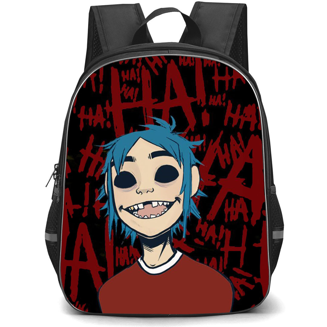 Gorillaz Backpack StudentPack - Gorillaz Smiling On HAHA Background