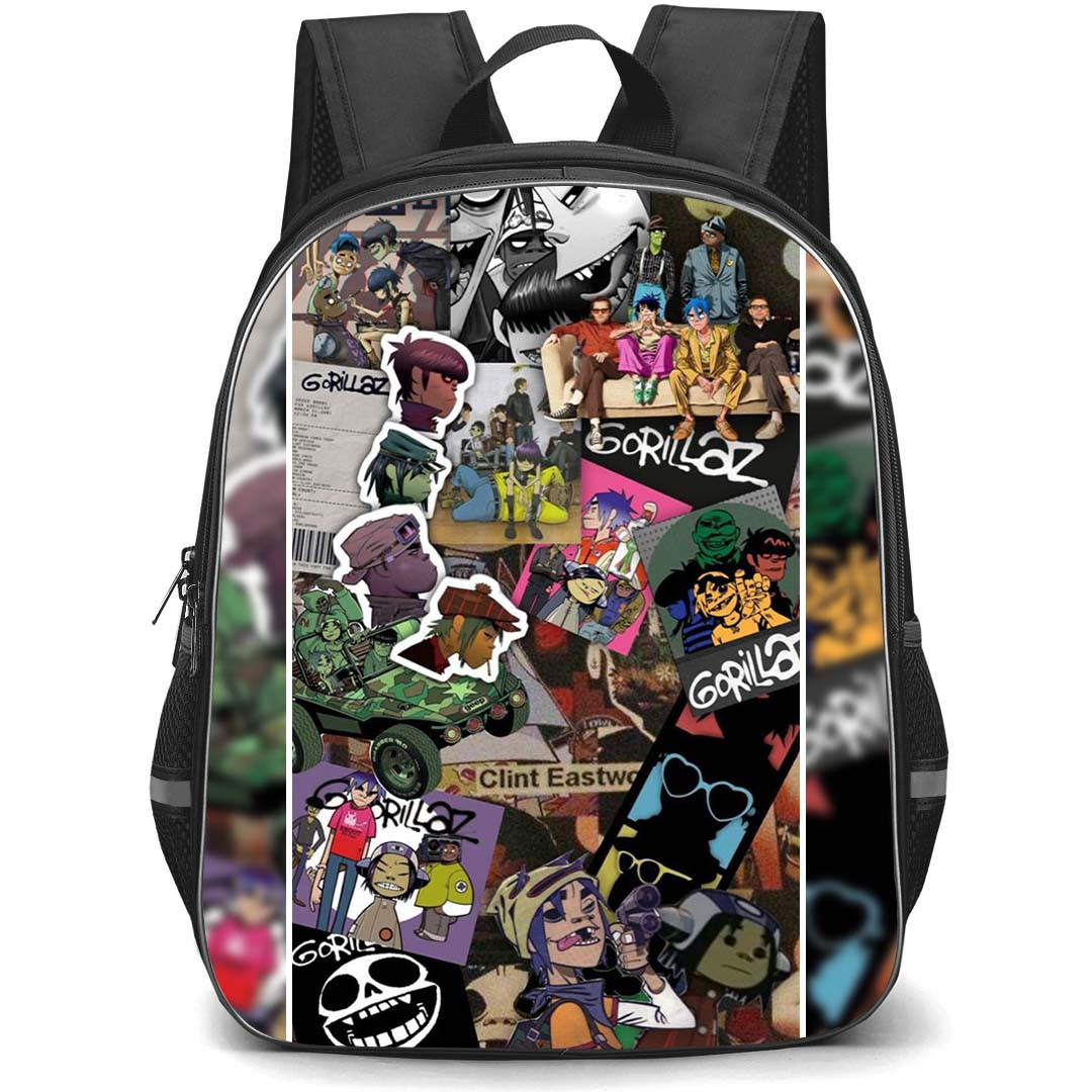 Gorillaz Backpack StudentPack - Gorillaz Sticker Mania Collage Poster