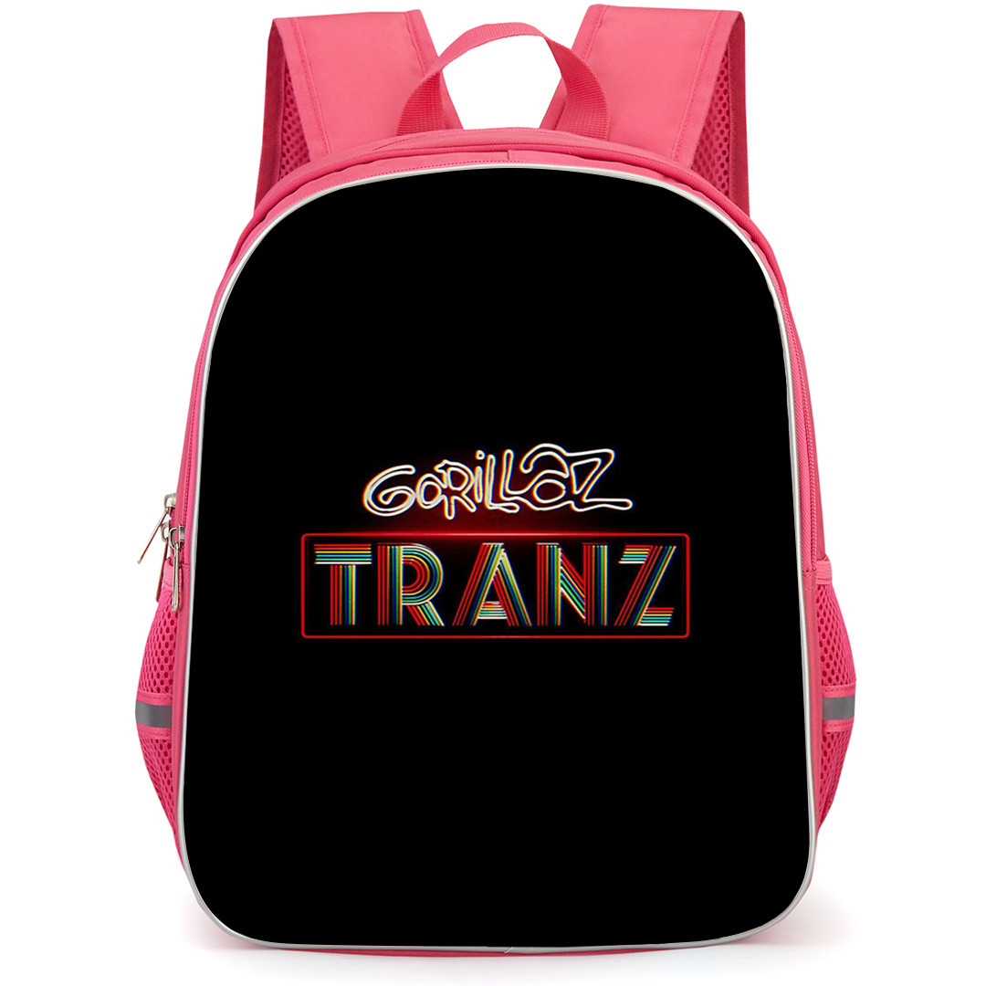 Gorillaz Backpack StudentPack - Gorillaz Tranz Logo On Black Background
