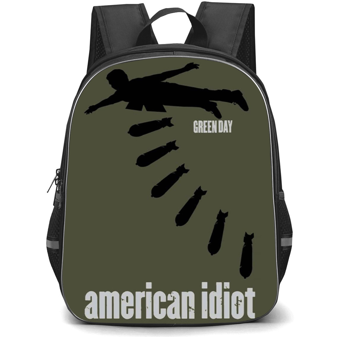 Green Day Backpack StudentPack - Green Day American Idiots Illustration Art Poster