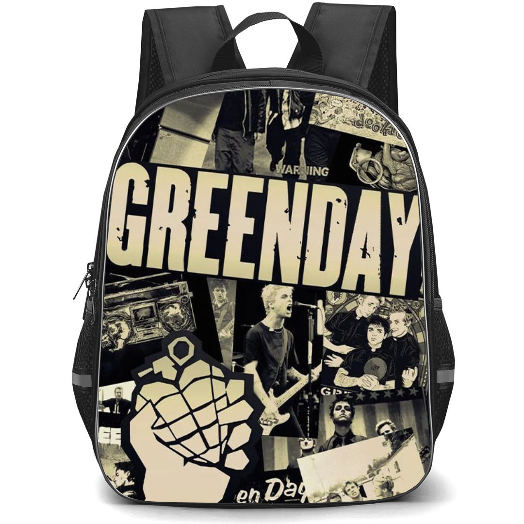 Green Day Backpack StudentPack - Green Day Grayscale Collage Poster