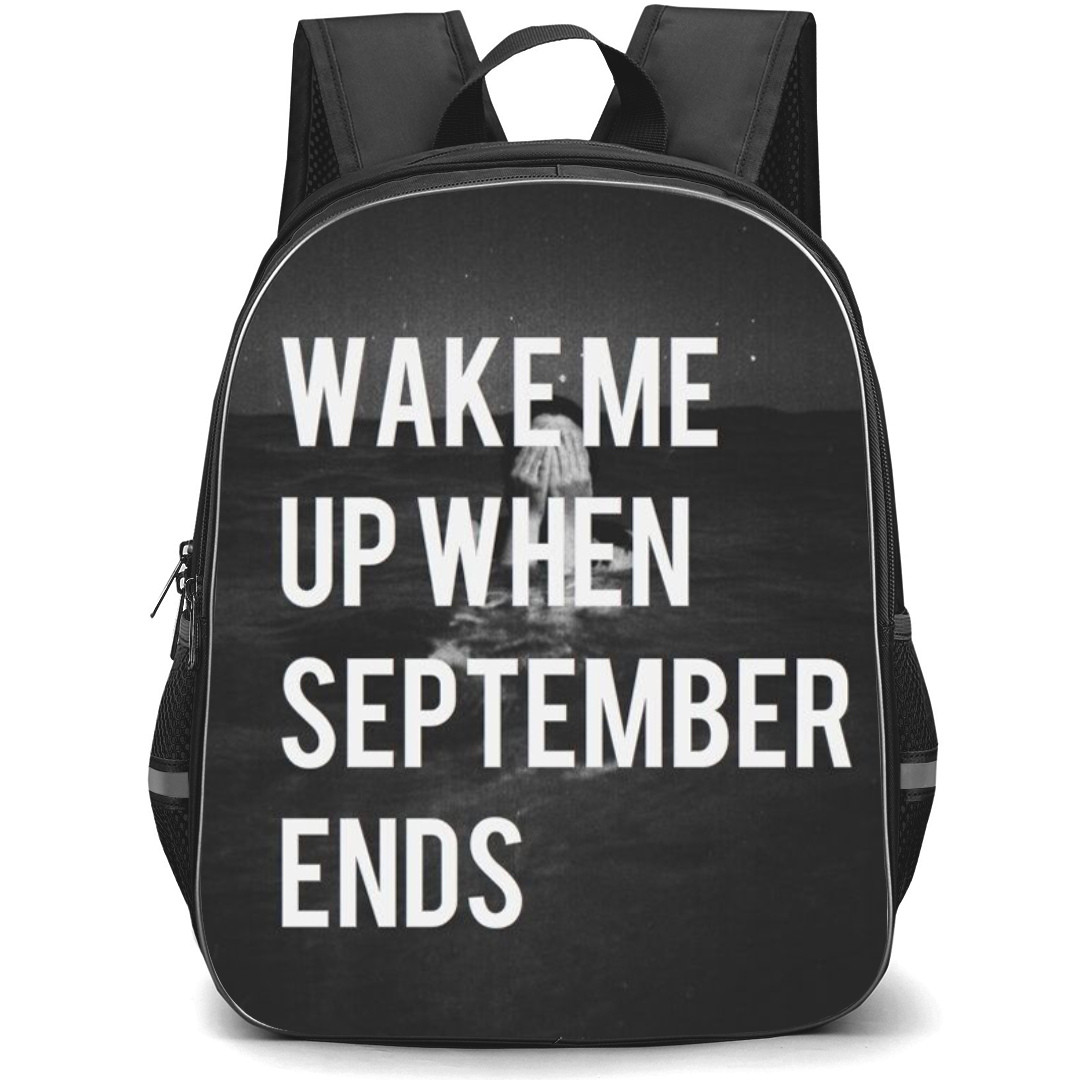 Green Day Backpack StudentPack - Green Day Uno Dos Tre Word Art On Black Background