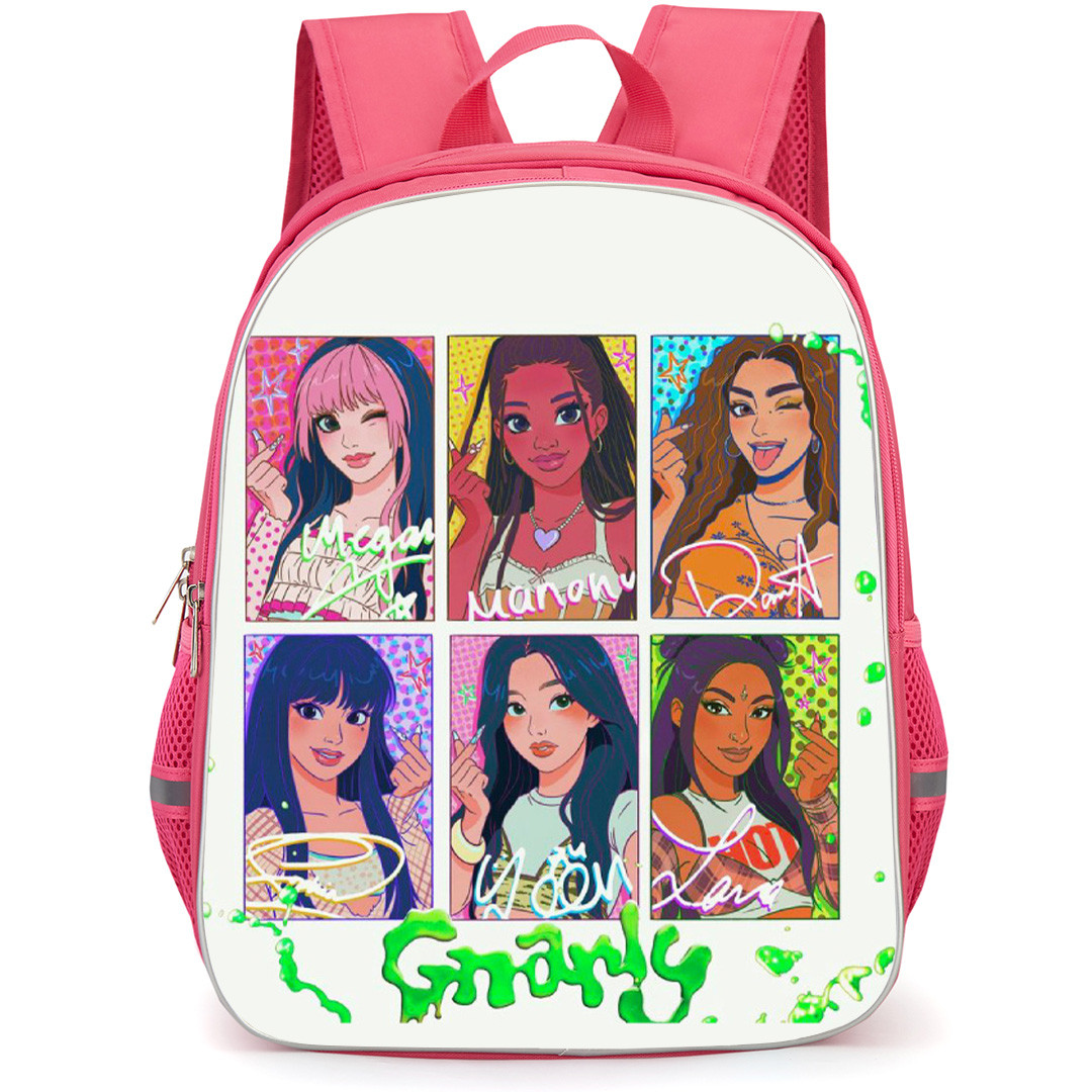 Katseye Backpack School Bag StudentPack - Heart Sign Portrait Cartoon Art Poster