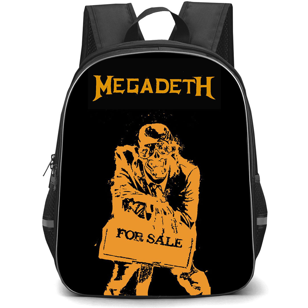 Megadeth Backpack School Bag StudentPack - Megadeth Peace Sells Orange Silhouette Poster