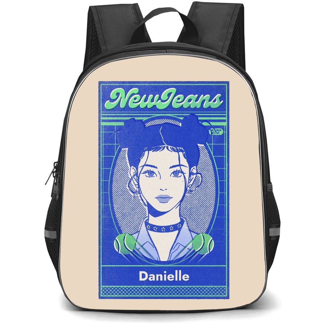 New Jeans Danielle Backpack StudentPack - Danielle ID Card Blue Art Poster