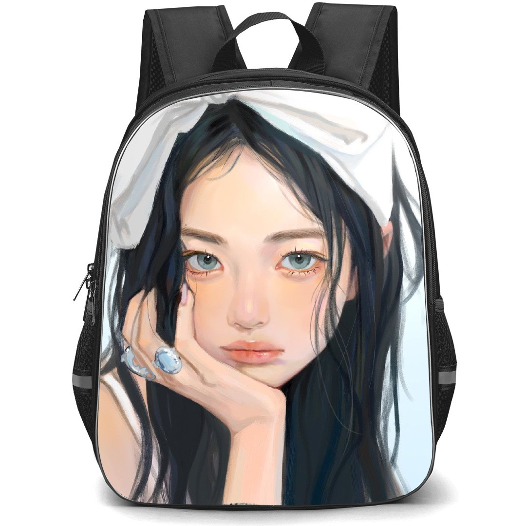 New Jeans Hanni Backpack StudentPack - Hanni Portrait Drawing Poster