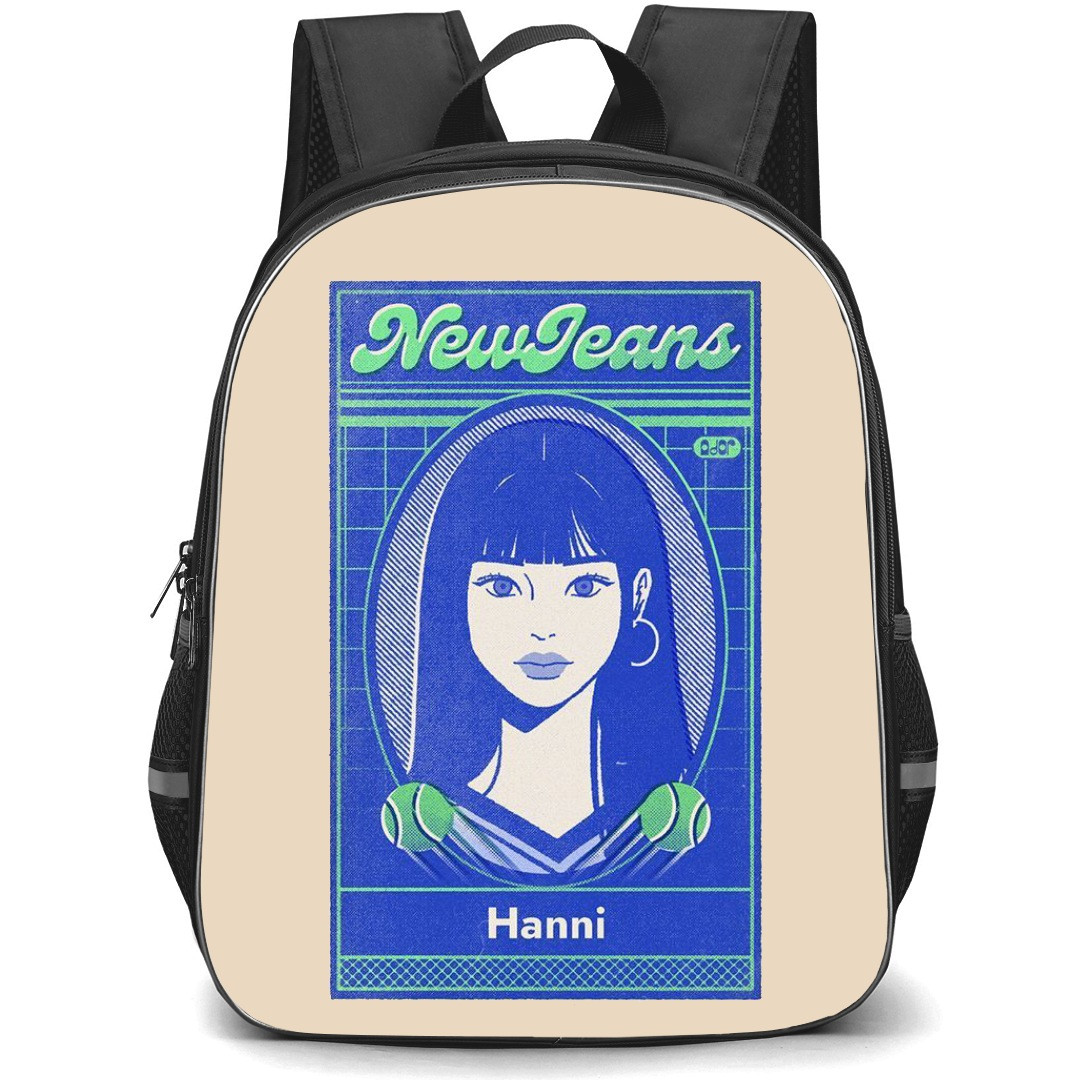 New Jeans Hanni Backpack StudentPack - Hanni ID Blue Art Poster