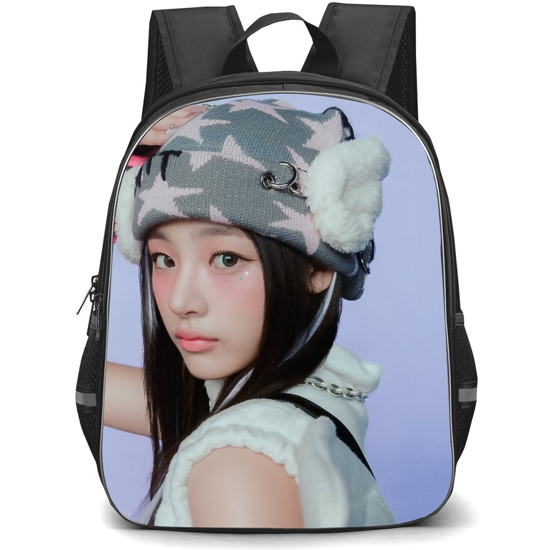 New Jeans Minji Backpack StudentPack - Minji Purple Background