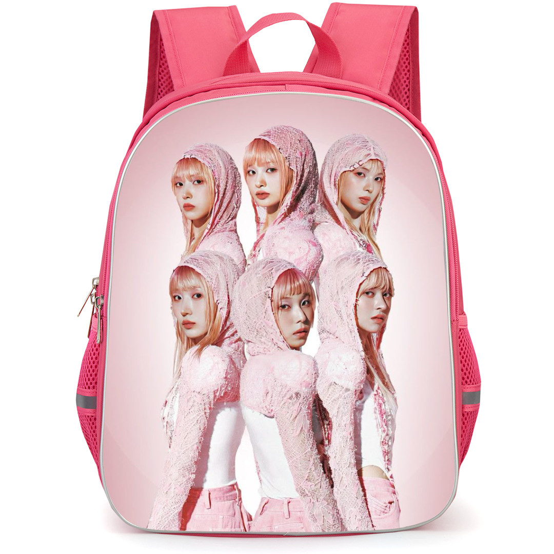 NMIXX Backpack StudentPack - NMIXX Group Side Pose Pink Background