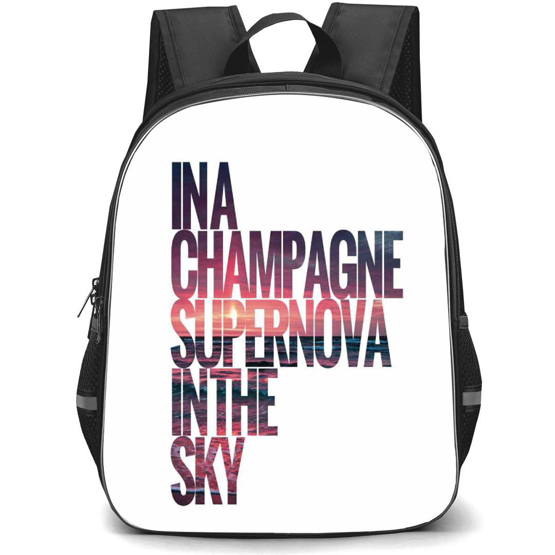 Oasis Backpack School Bag StudentPack - Champagne Supernova Word Overlay