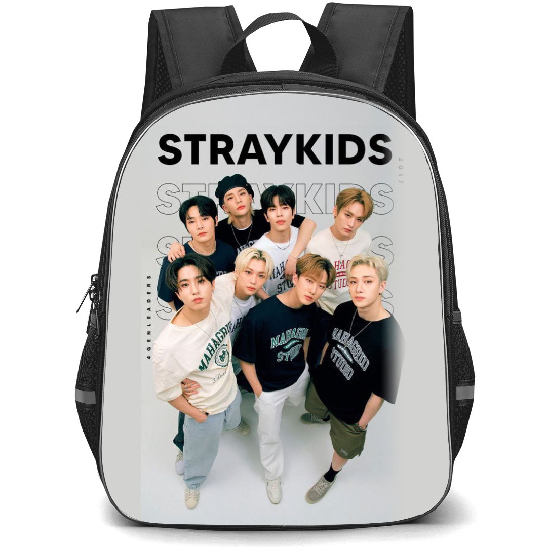 Stray Kids Backpack StudentPack - Stray Kids Standing On Gray Background