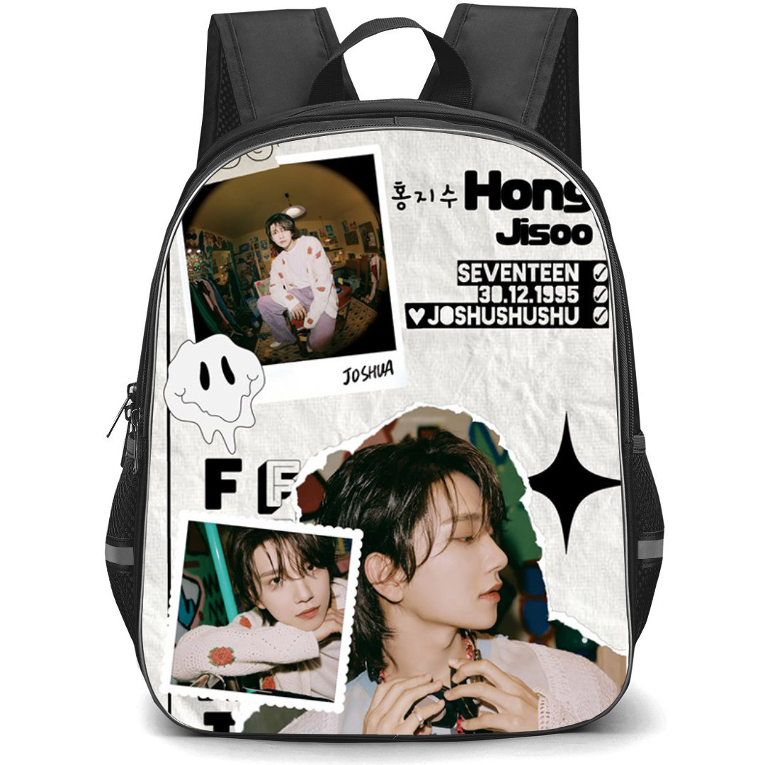 Seventeen Joshua Hong Backpack StudentPack - Joshua Hong Fan Art Retro Collage Poster