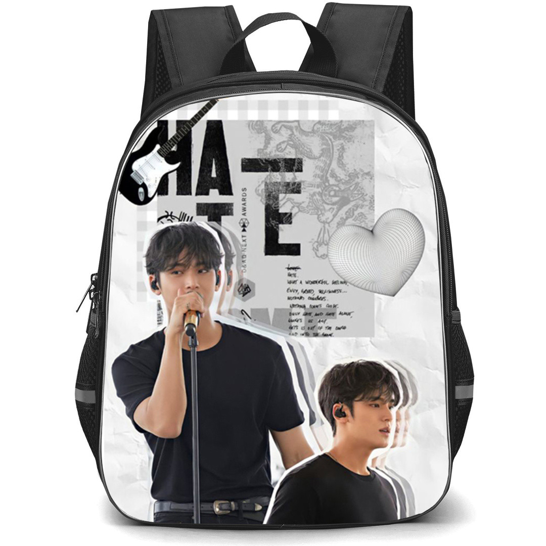Seventeen Mingyu Backpack StudentPack - Mingyu Singing On White Background