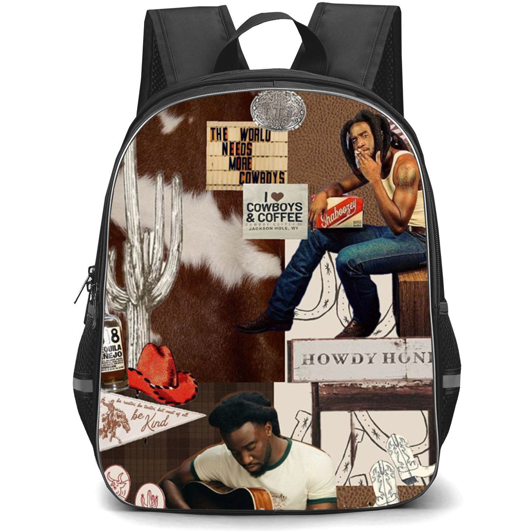 Shaboozey Castle Backpack StudentPack - Shaboozey Playing Guitar Collage Poster