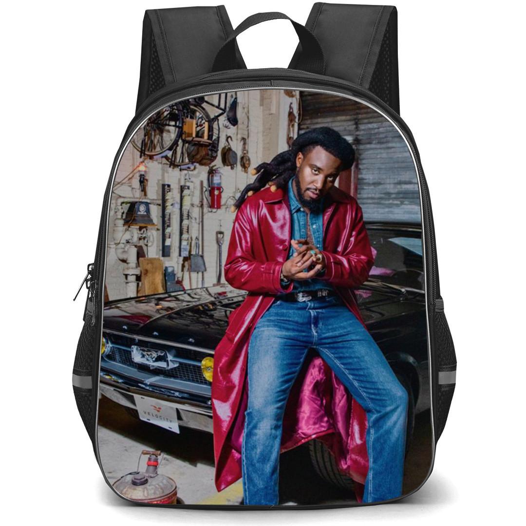 Shaboozey Castle Backpack StudentPack - Shaboozey Wear Red Overcoat And Sitting On A Car Poster