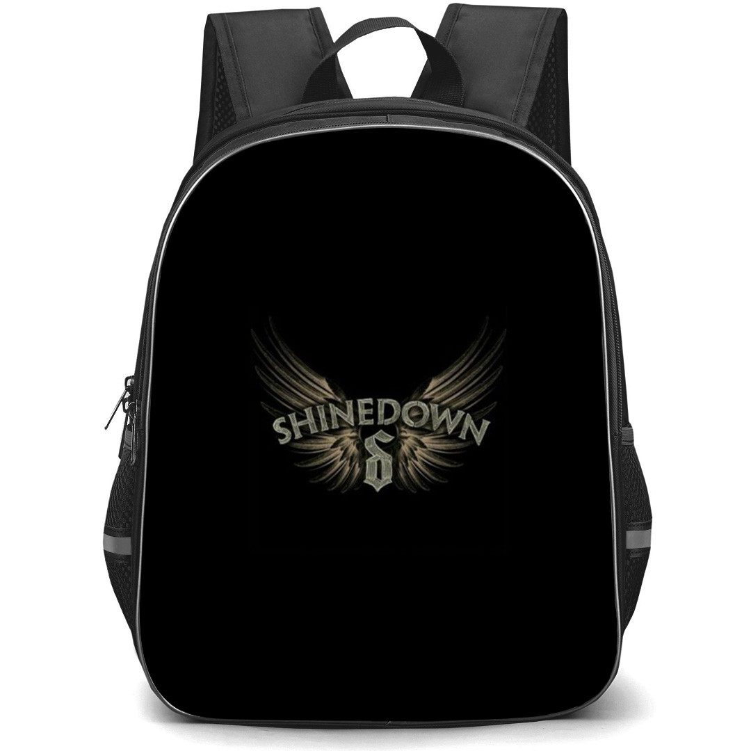 Shinedown Backpack School Bag StudentPack - Shinedown Official Logo On Black Background