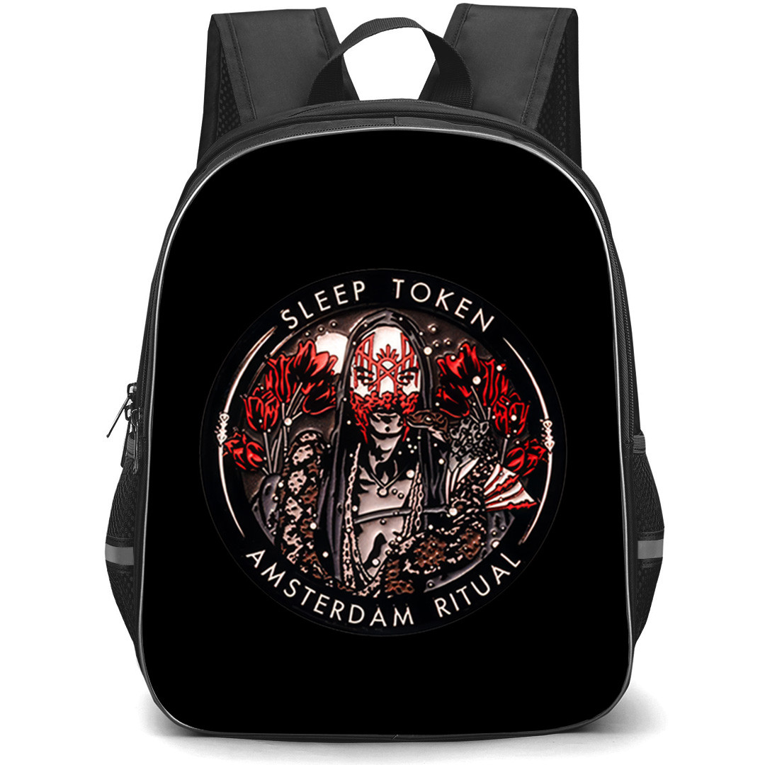 Sleep Token Backpack School Bag StudentPack - Sleep Token Amsterdam Ritual Coin Art