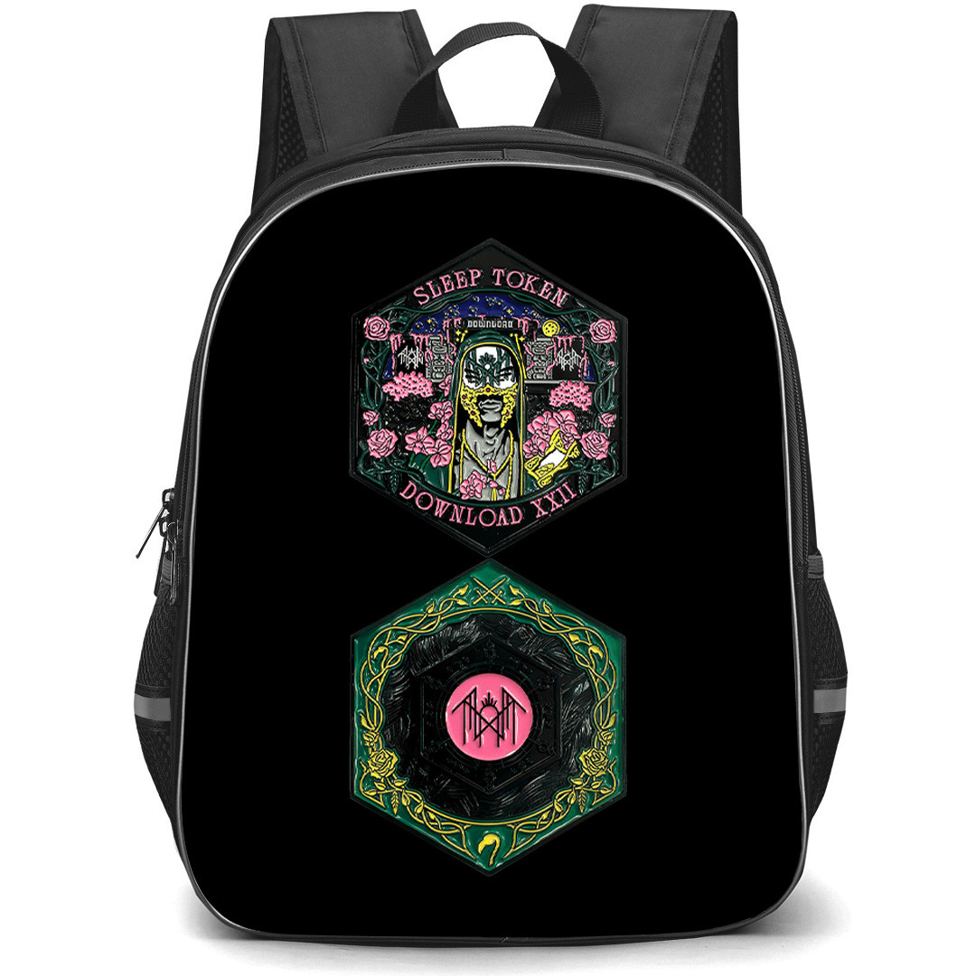 Sleep Token Backpack School Bag StudentPack - Sleep Token Download Festival XXII Ritual Coin Art