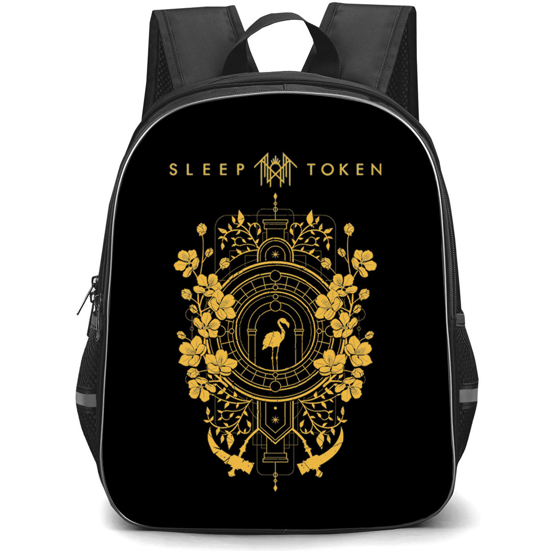 Sleep Token Backpack School Bag StudentPack - Sleep Token Album Even In Arcadia Crest Art