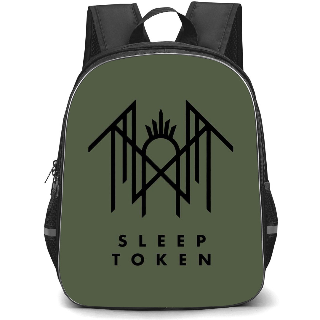 Sleep Token Backpack StudentPack - Sleep Token Logo Black And Green