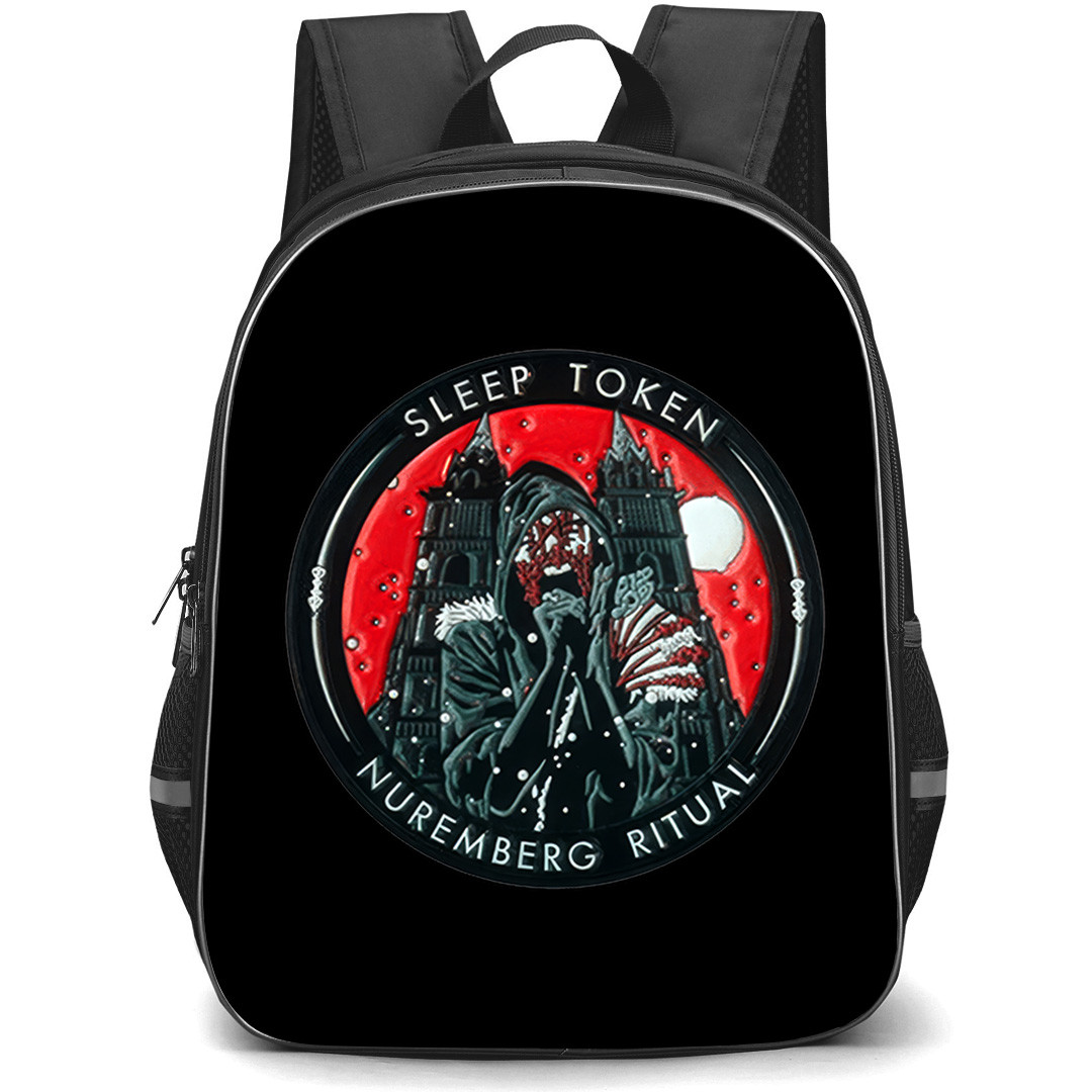 Sleep Token Backpack School Bag StudentPack - Sleep Token Nuremberg Ritual Coin Art