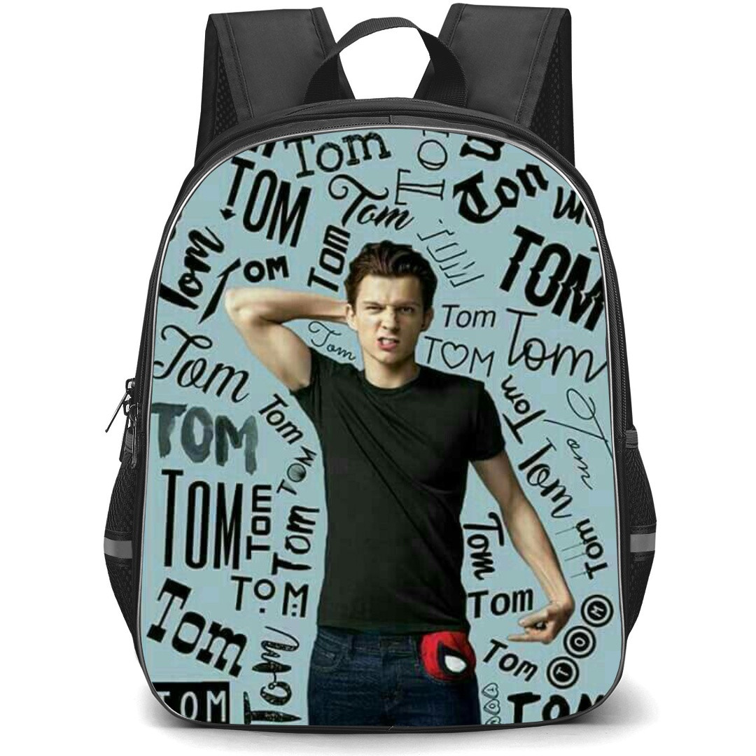 Pop Star Tom Holland Backpack StudentPack - Tom Holland Pose Words Art Background