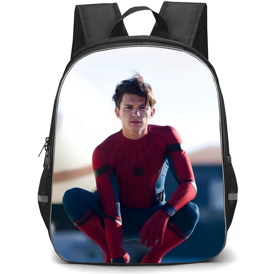 Pop Star Tom Holland Backpack StudentPack - Tom Holland Spiderman Suit Sitting