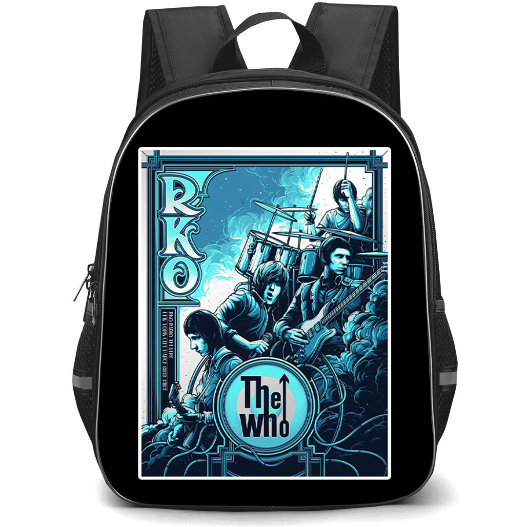 The Who Backpack School Bag StudentPack - The Who New York City 1967 Concert Art Poster Sticker