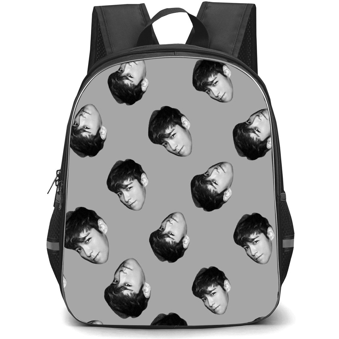 Top Backpack School Bag StudentPack - Face Avatar Smiling Pattern