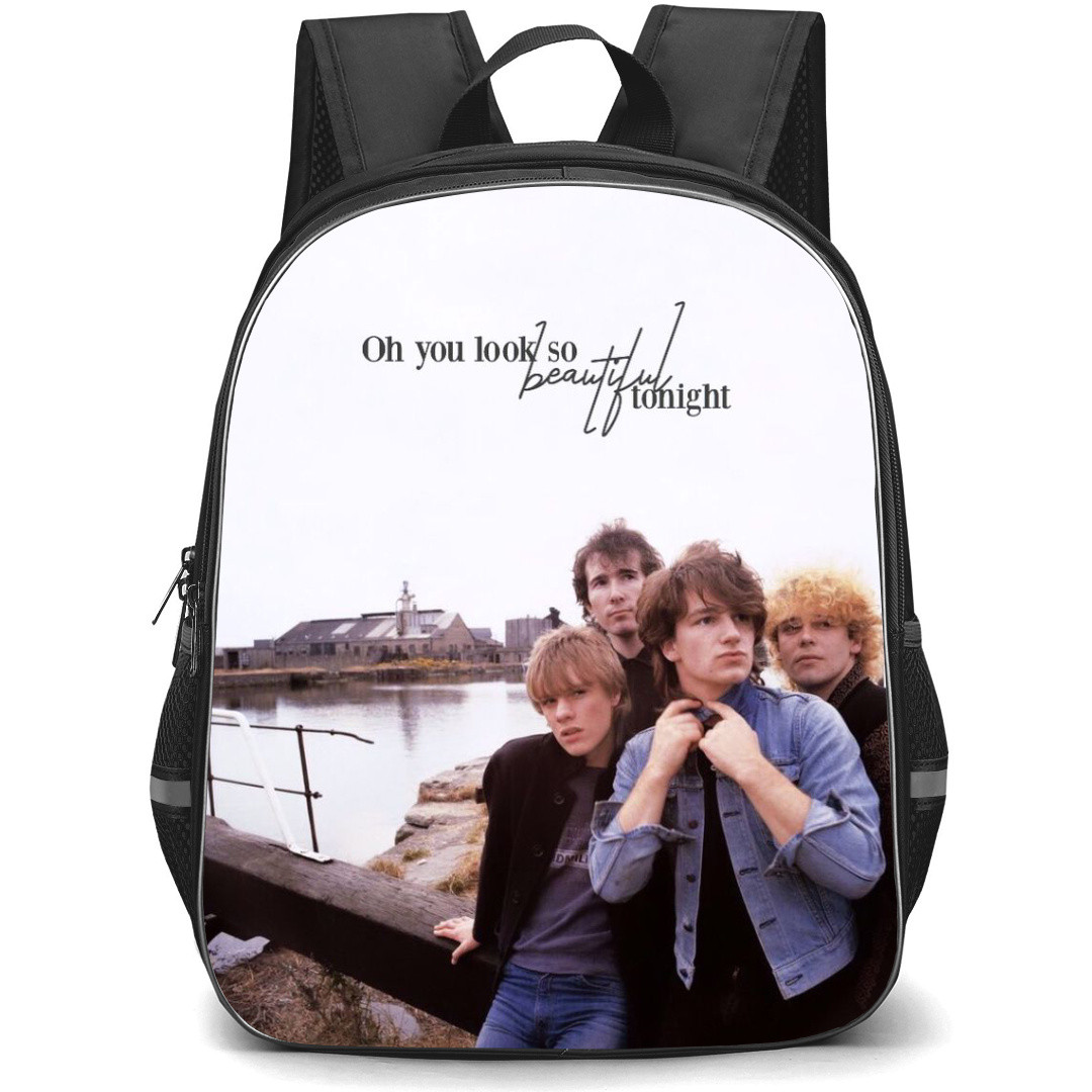 U2 Backpack School Bag StudentPack - Beautiful Tonight Band Poster