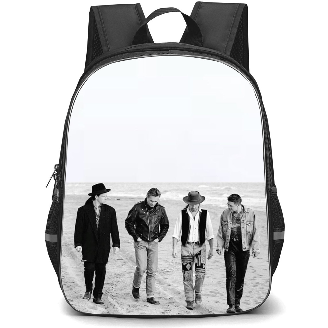 U2 Backpack School Bag StudentPack - Walking Grayscale Band Poster