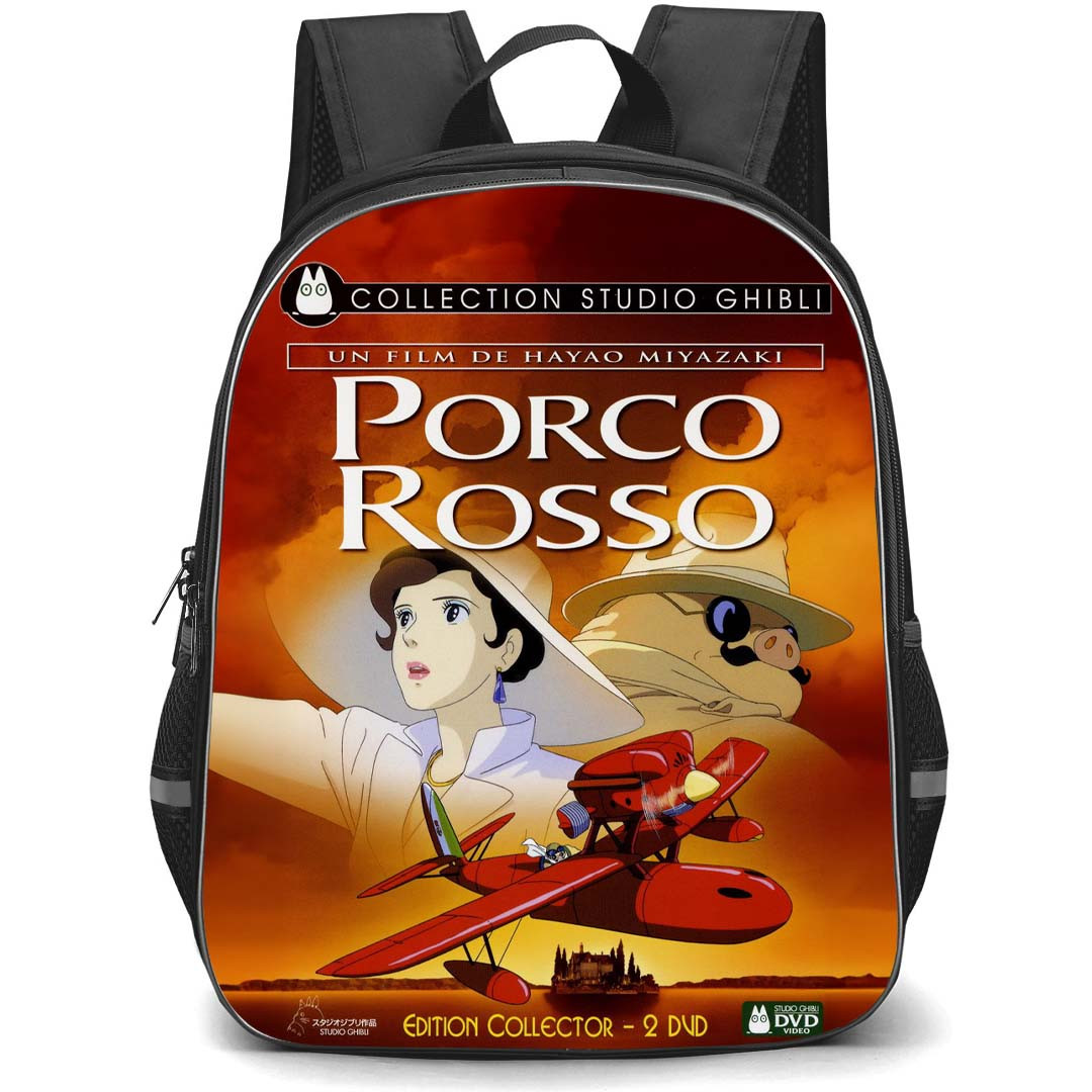 Porco Rosso Backpack StudentPack - Porco Rosso Movie Art Poster