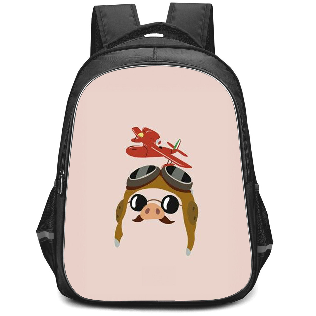 Porco Rosso Marco Pagot Backpack StudentPack - Marco Pagot Avatar On Beige Background