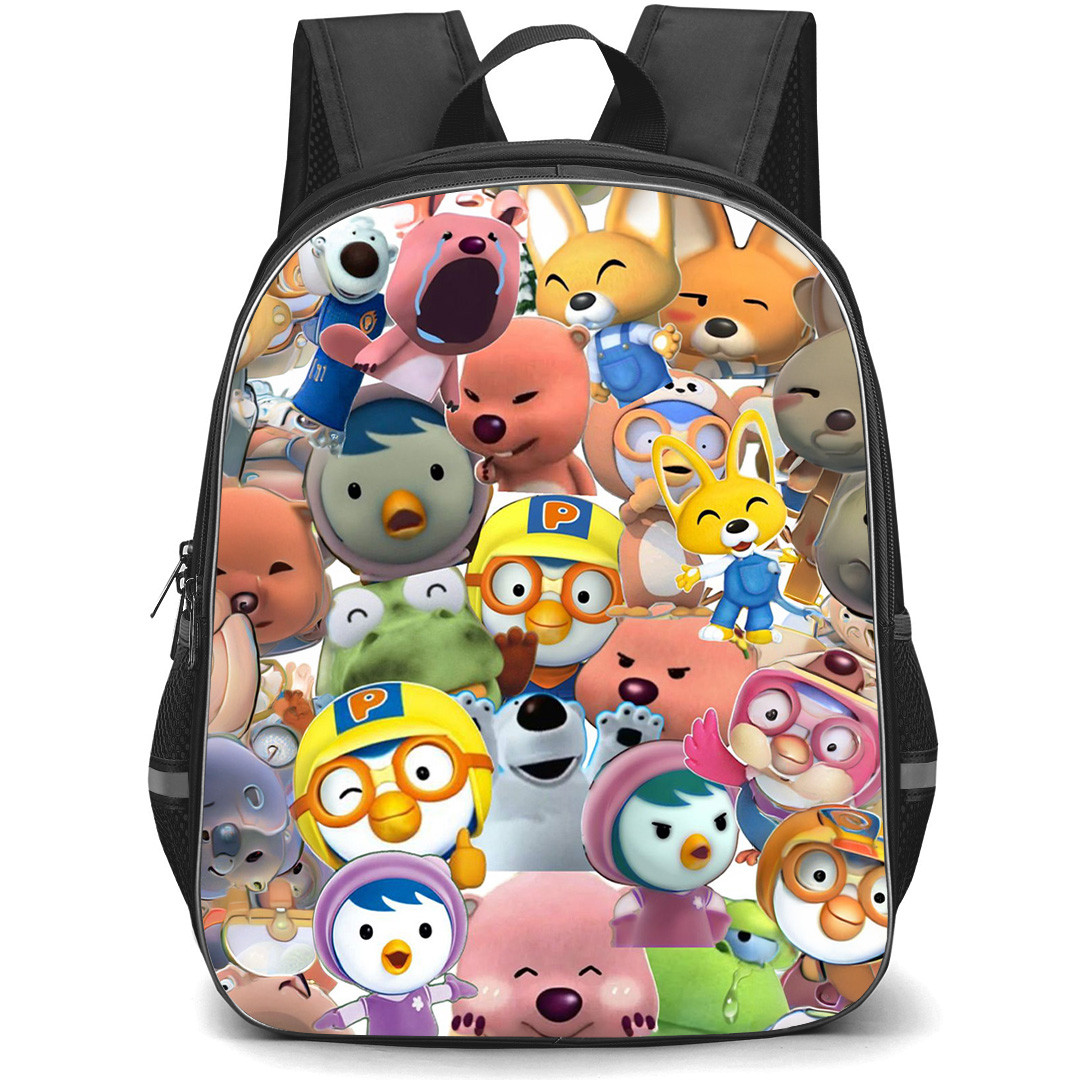 Pororo The Little Penguin Backpack School Bag StudentPack - Pororo The Little Penguin Character Collage Poster