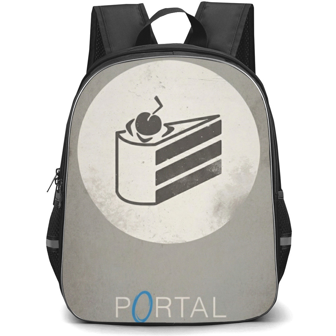 Portal Backpack School Bag StudentPack - Portal Cake Is A Lie Poster