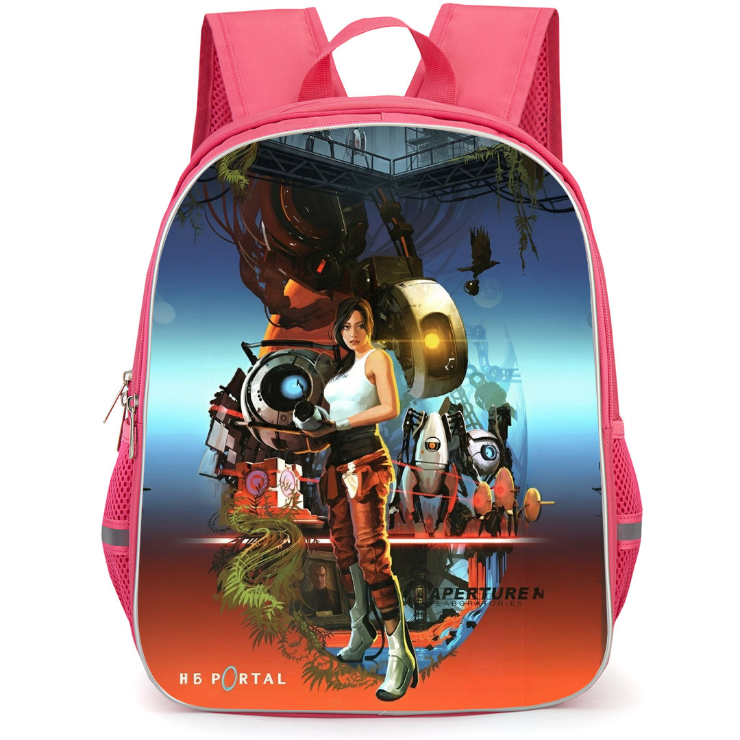 Portal Backpack School Bag StudentPack - Portal Characters Fierce Cartoon Art Series Poster
