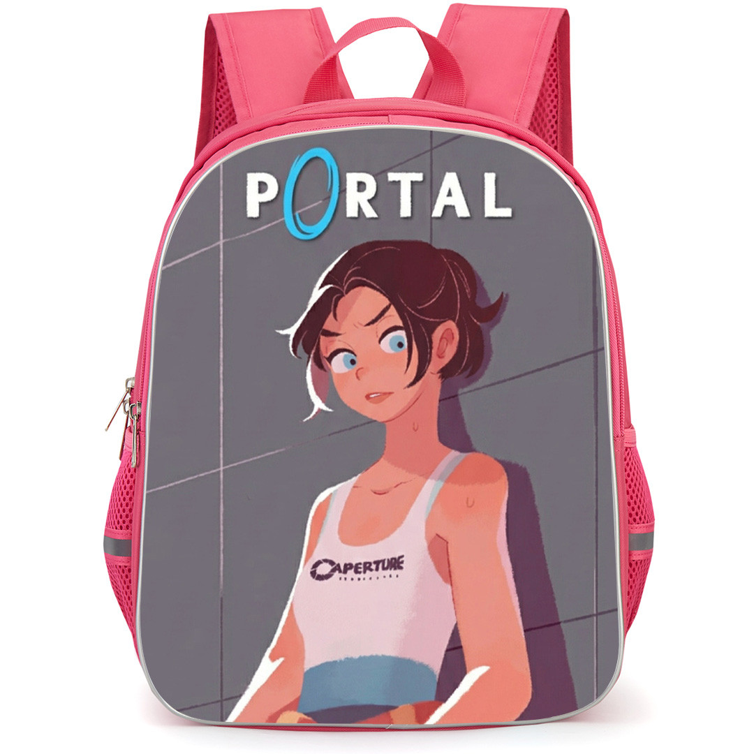 Portal Chell Backpack School Bag StudentPack - Chell Anime Style Art Portrait