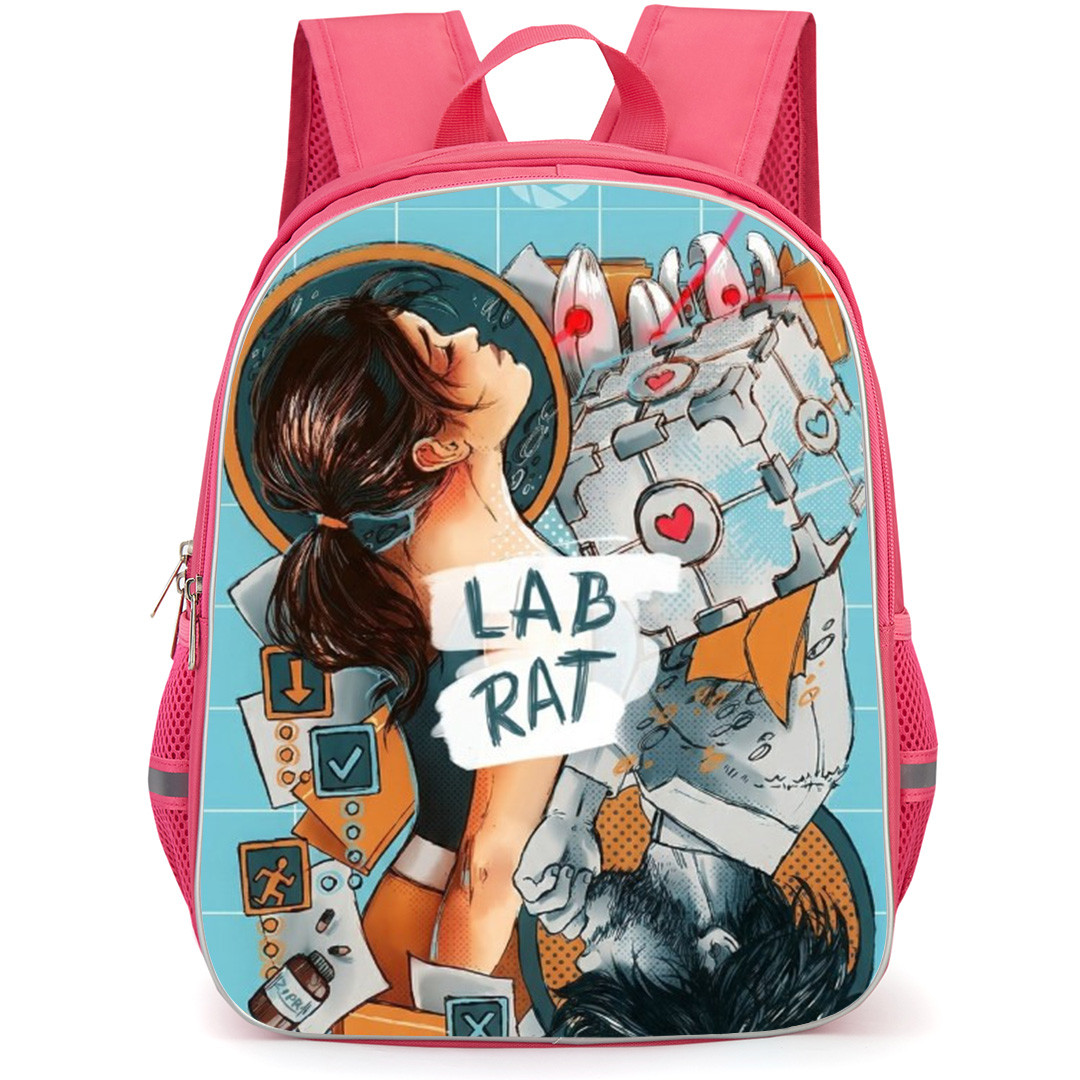 Portal Backpack School Bag StudentPack - Portal Lab Rat Comic Art Poster