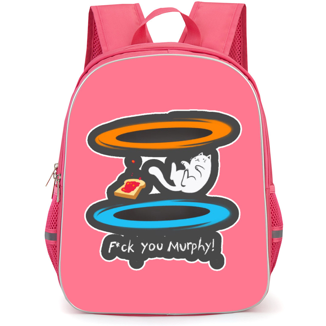 Portal Backpack School Bag StudentPack - Portal Murphys Law Sticker