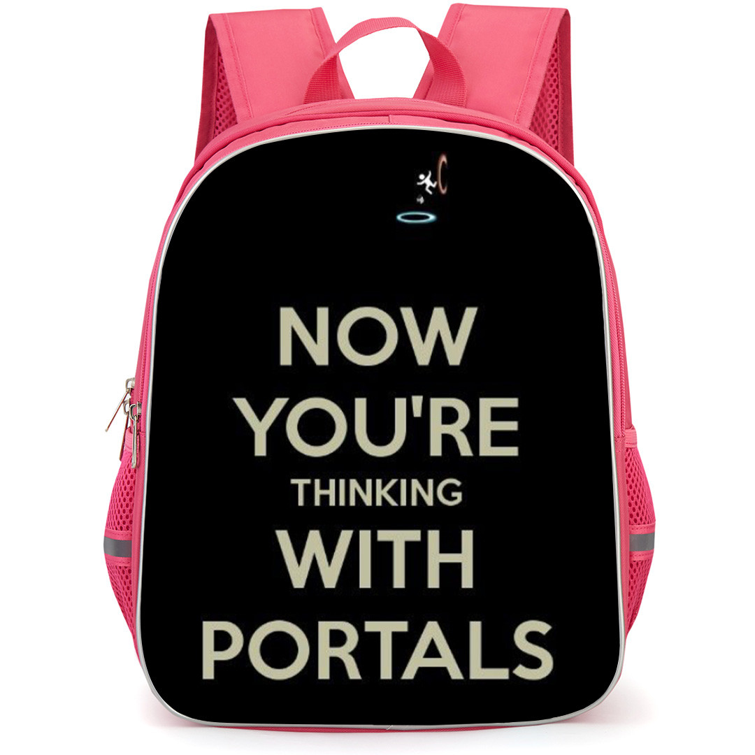 Portal Backpack School Bag StudentPack - Portal Now Your Thinking Portrait Quote