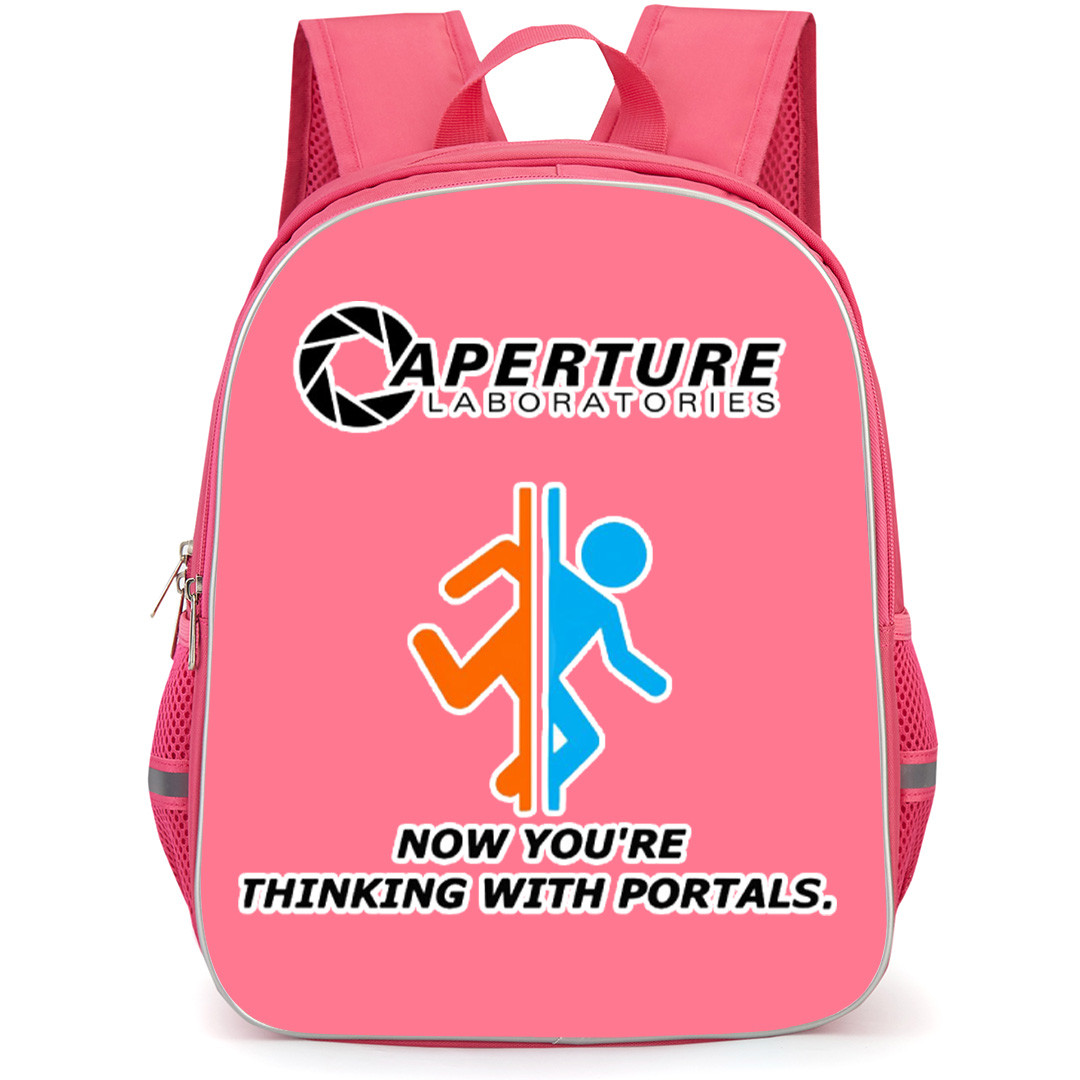 Portal Backpack School Bag StudentPack - Portal Thinking With Portals Quote Sticker