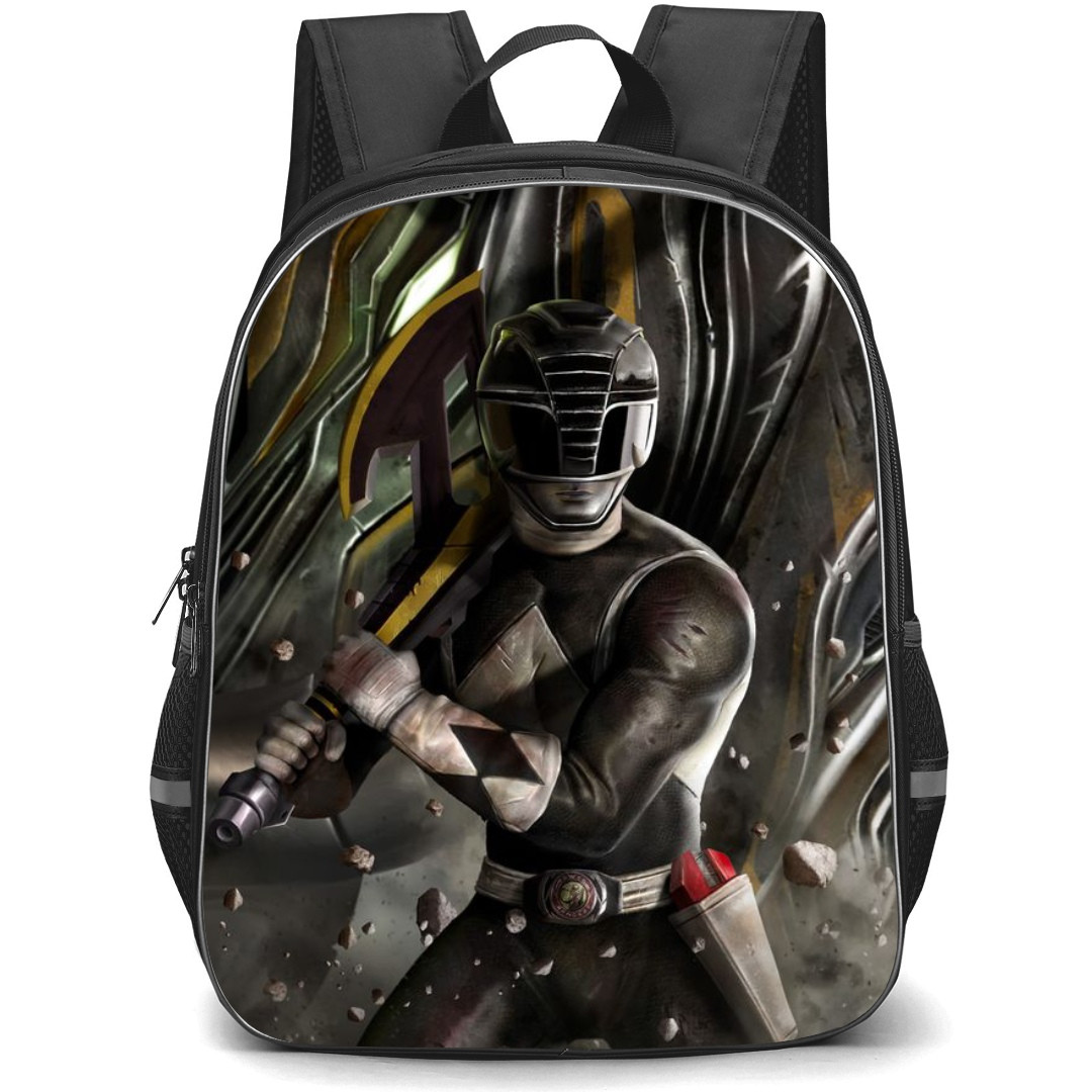 Mighty Morphin Power Rangers Black Ranger Backpack StudentPack - Black Ranger Character Art