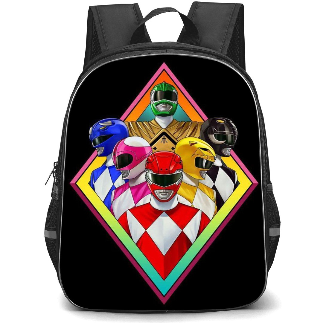 Mighty Morphin Power Rangers Backpack StudentPack - Power Rangers Characters Poster Black Background