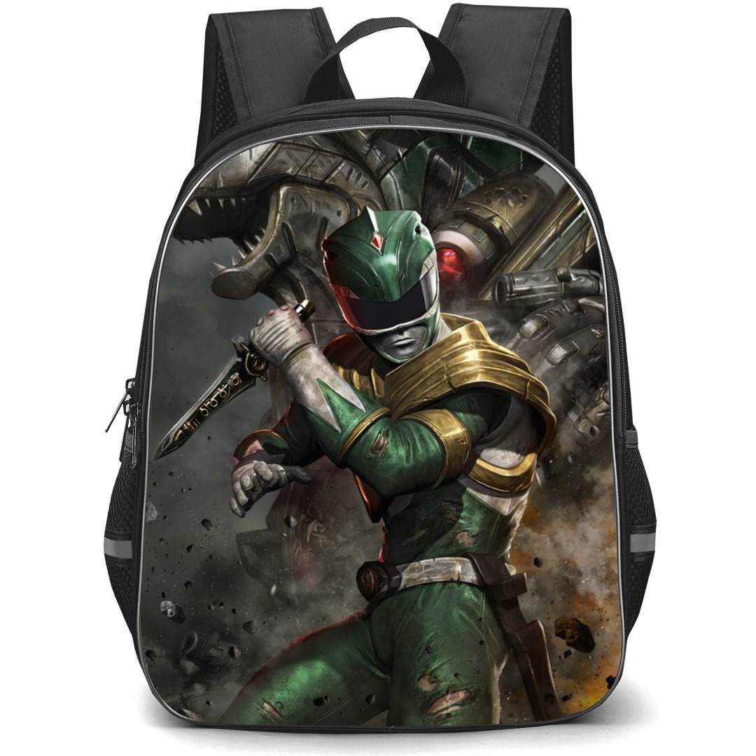 Mighty Morphin Power Rangers Green Ranger Backpack StudentPack - Green Ranger Character Art