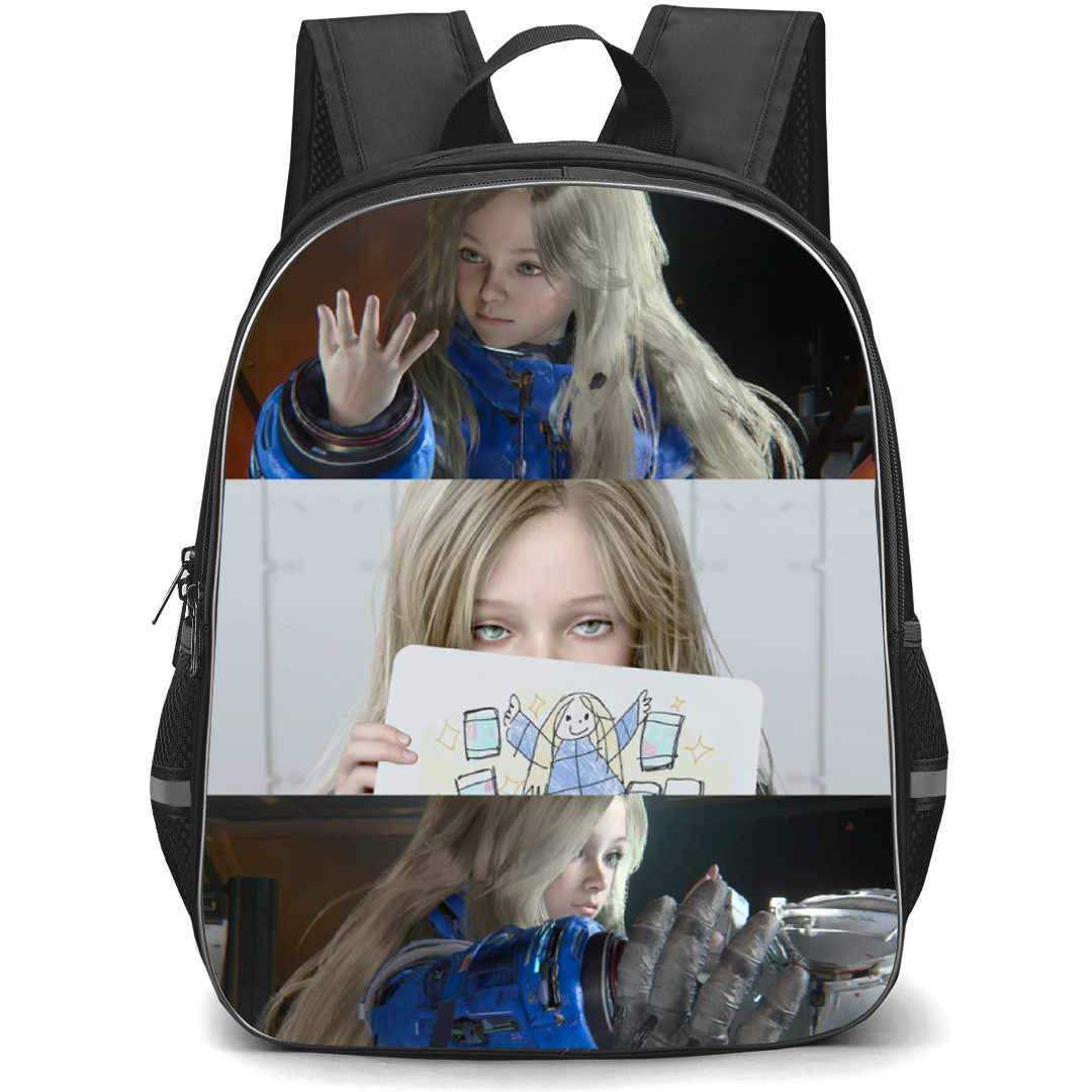 Pragmata Diana Backpack School Bag StudentPack - Diana Fierce Portrait Collage