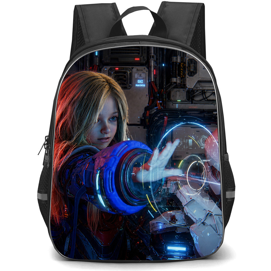 Pragmata Diana Backpack School Bag StudentPack - Diana Fierce Attack Stance Portrait